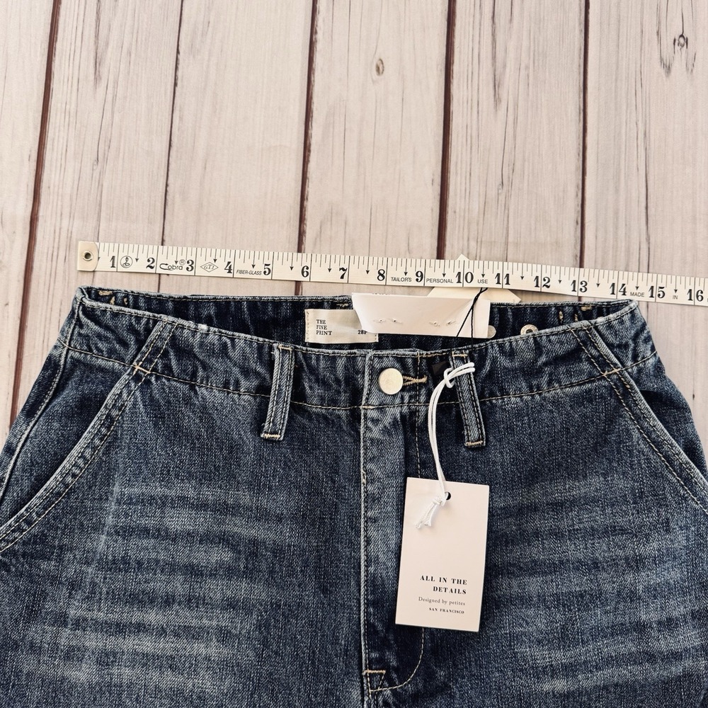 The Fine Print Short Story Barrel Leg Carpenter Jeans Women's 28P Petite NWT - Picture 7 of 11